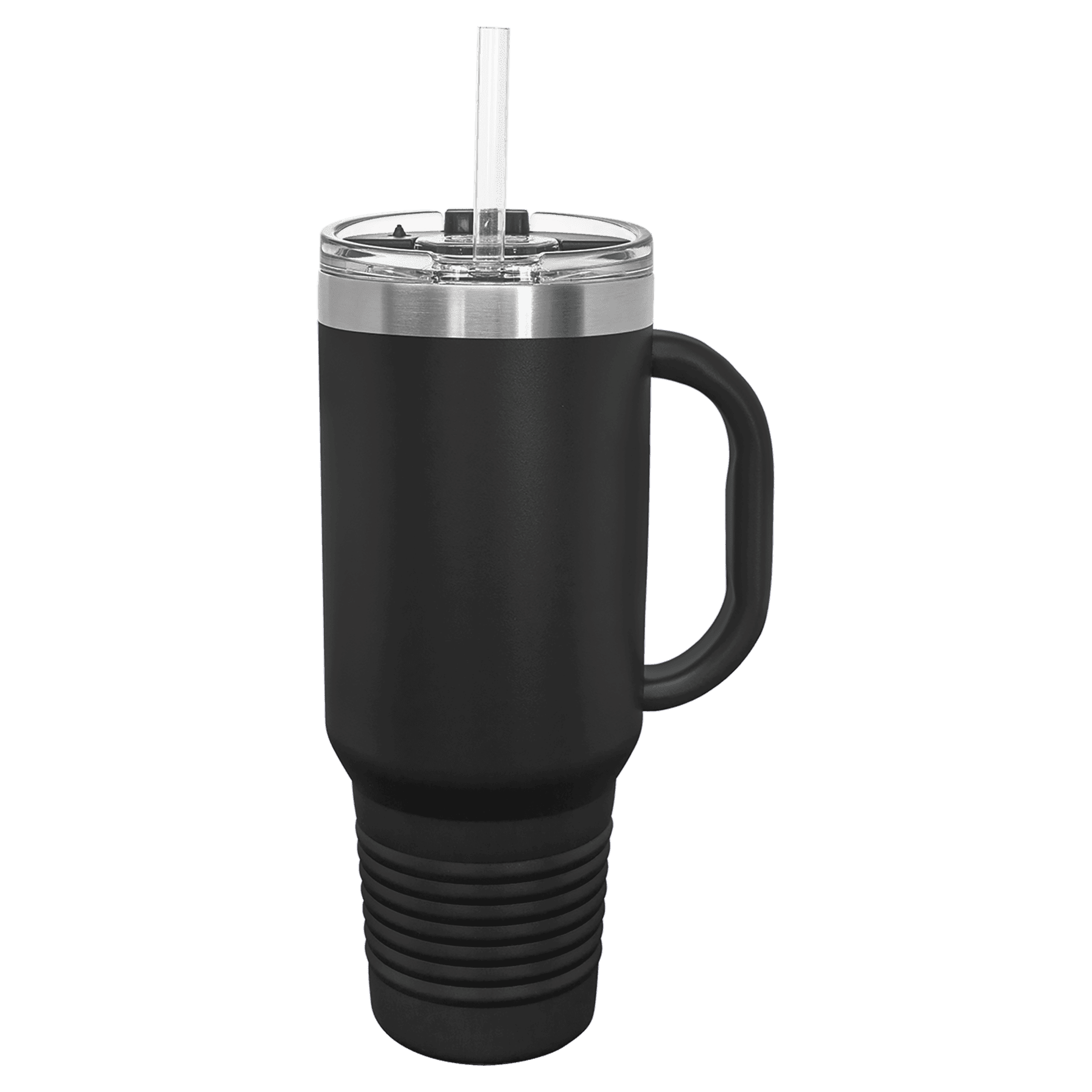 Customized Black 40oz Polar Camel Travel Mug with Handle and Stew