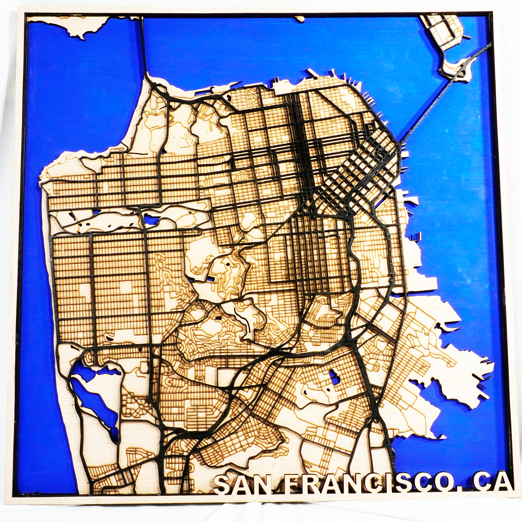 San Francisco 3D Birch Layer Map