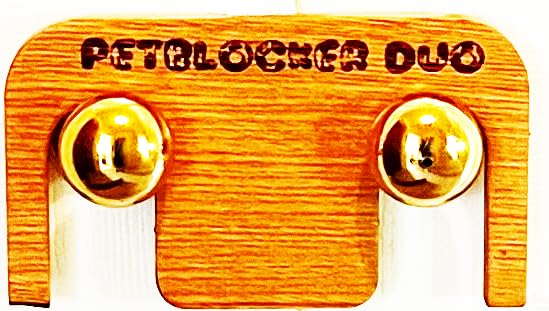 PetBlocker Duo French Door Hanger and Lock Solid Oak Hardwood, Small