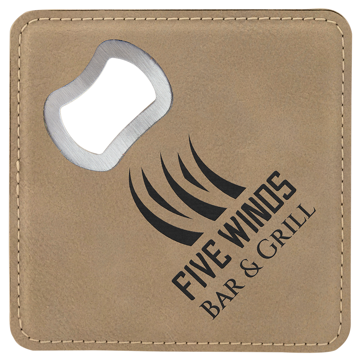 Square Basketball Coaster Bottle Opener Set
