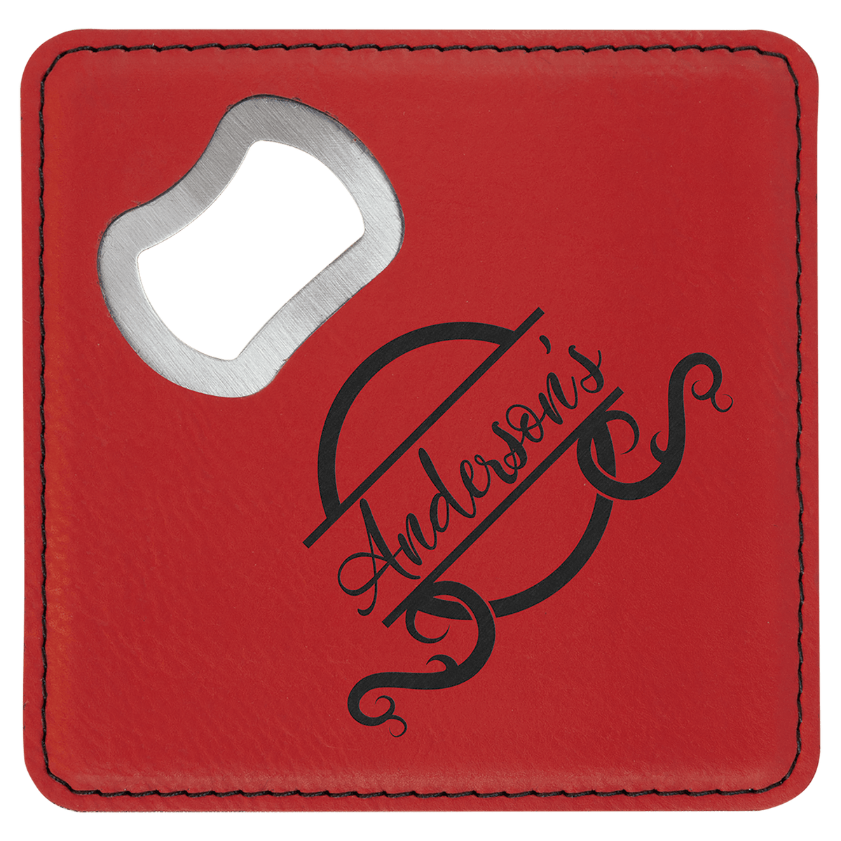 Square Basketball Coaster Bottle Opener Set