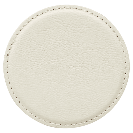 Round Leatherette Coaster Set