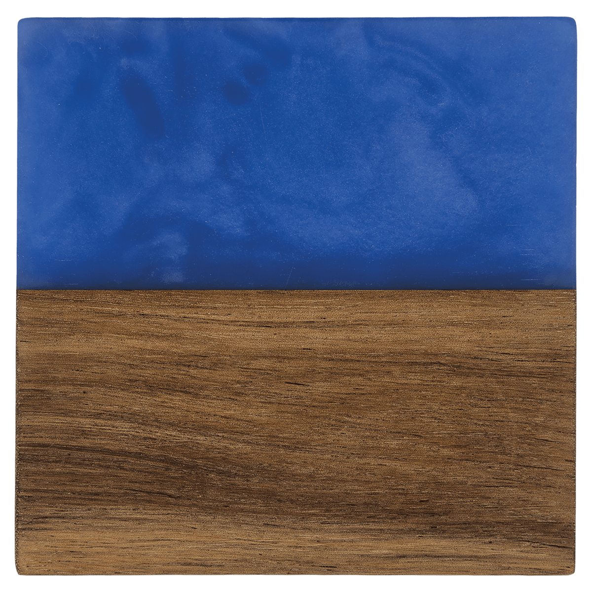 Square Acacia Wood & Resin Accent Coaster Set