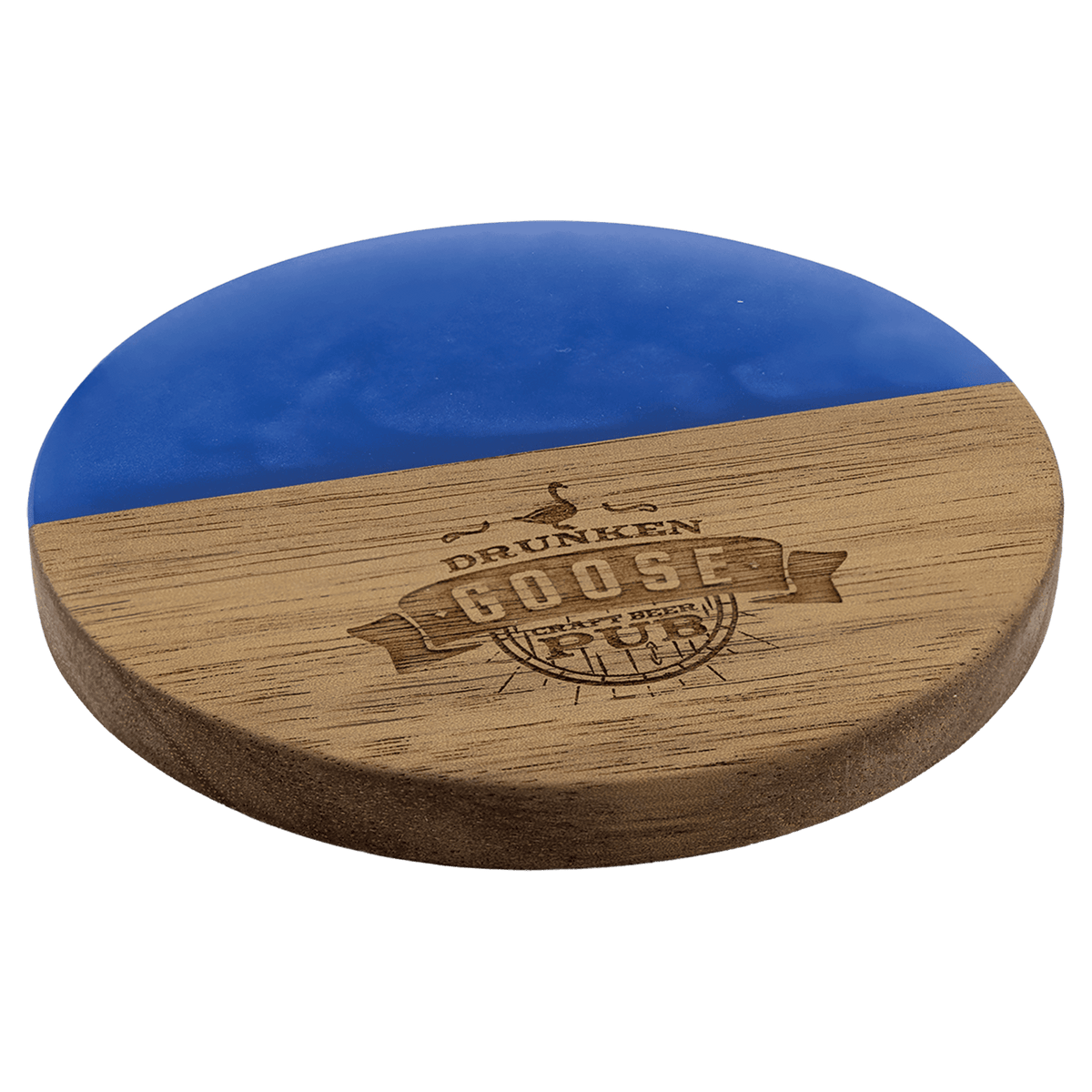 Acacia with Resin Round Coaster