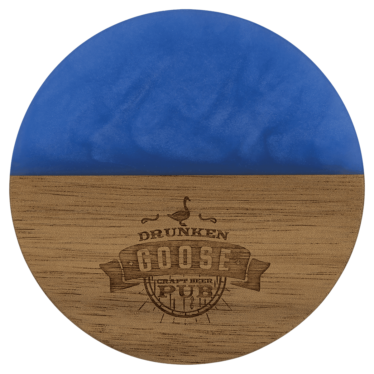 Acacia with Resin Round Coaster