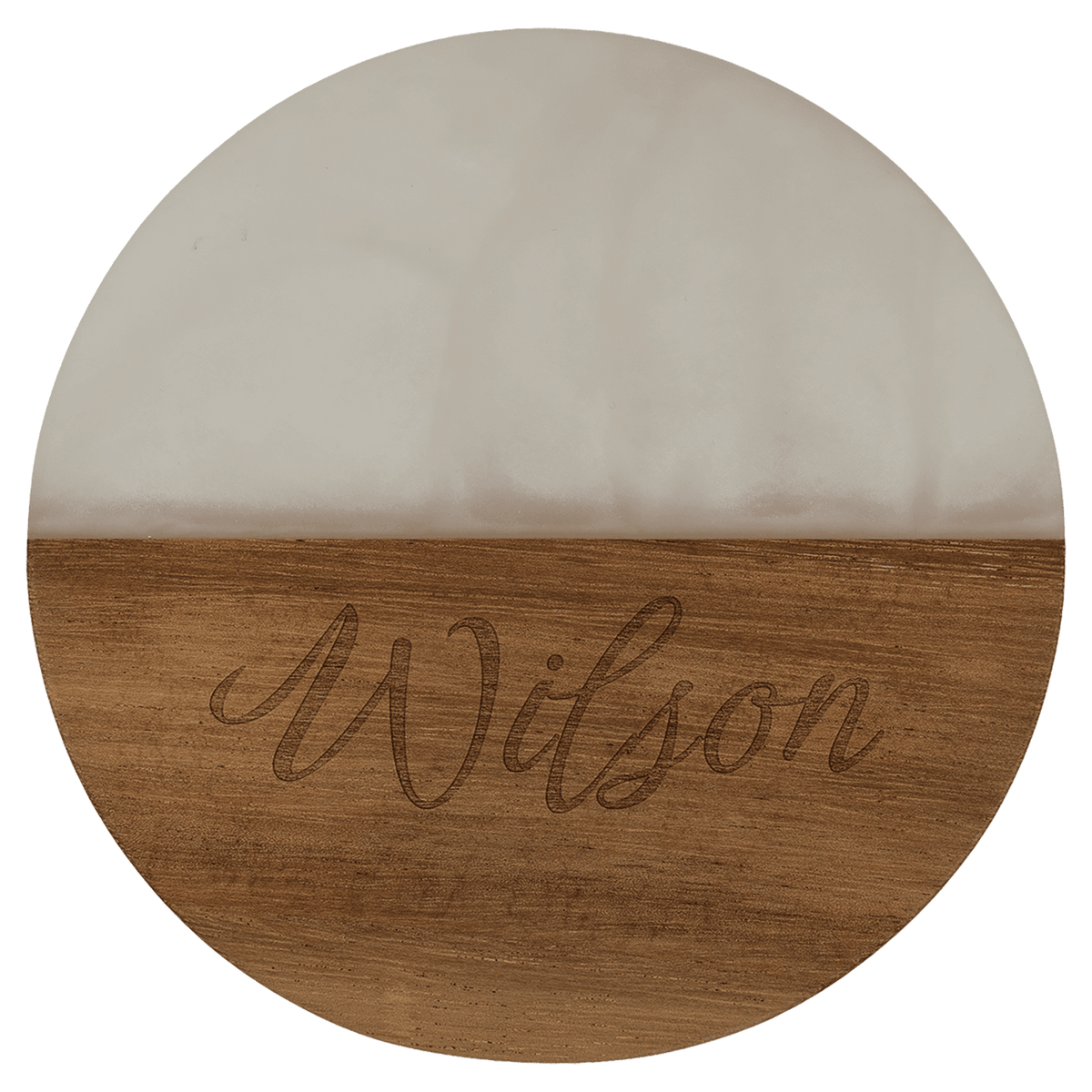Acacia with Resin Round Coaster