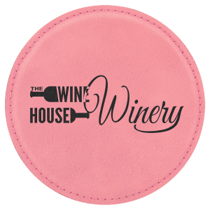Round Leatherette Coaster Set