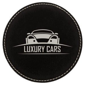 Round Leatherette Coaster Set