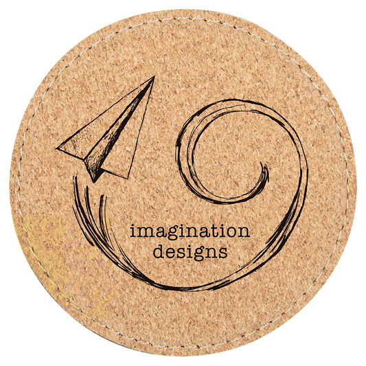 Round Cork Coaster with Stitching Set