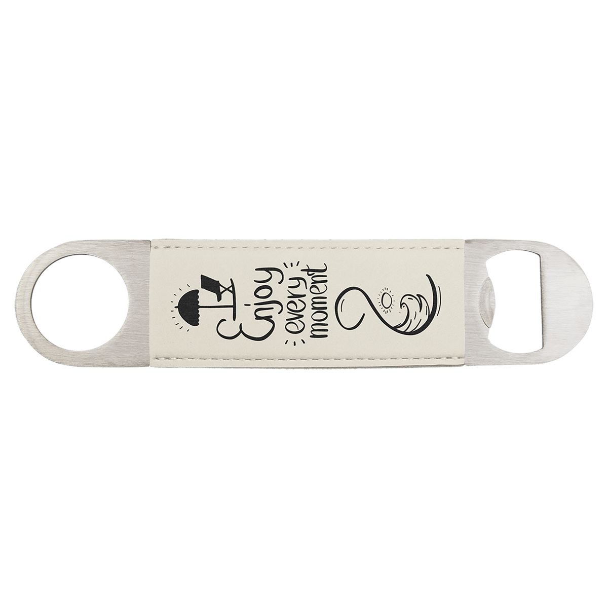 Customized Engraved Leatherette Bar Blade Bottle Opener