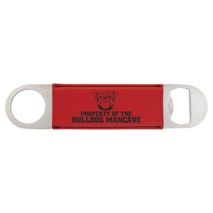 Customized Engraved Leatherette Bar Blade Bottle Opener