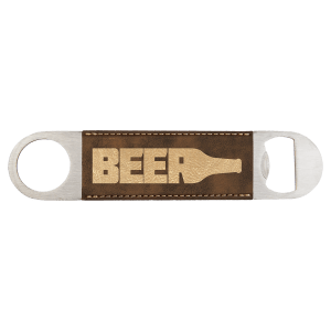 Customized Engraved Leatherette Bar Blade Bottle Opener