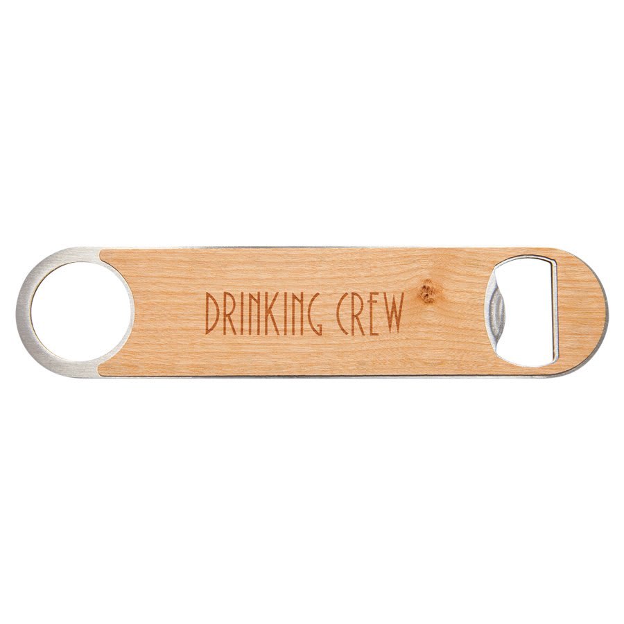 Customized Engraved Leatherette Bar Blade Bottle Opener