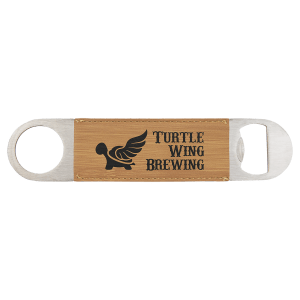 Customized Engraved Leatherette Bar Blade Bottle Opener