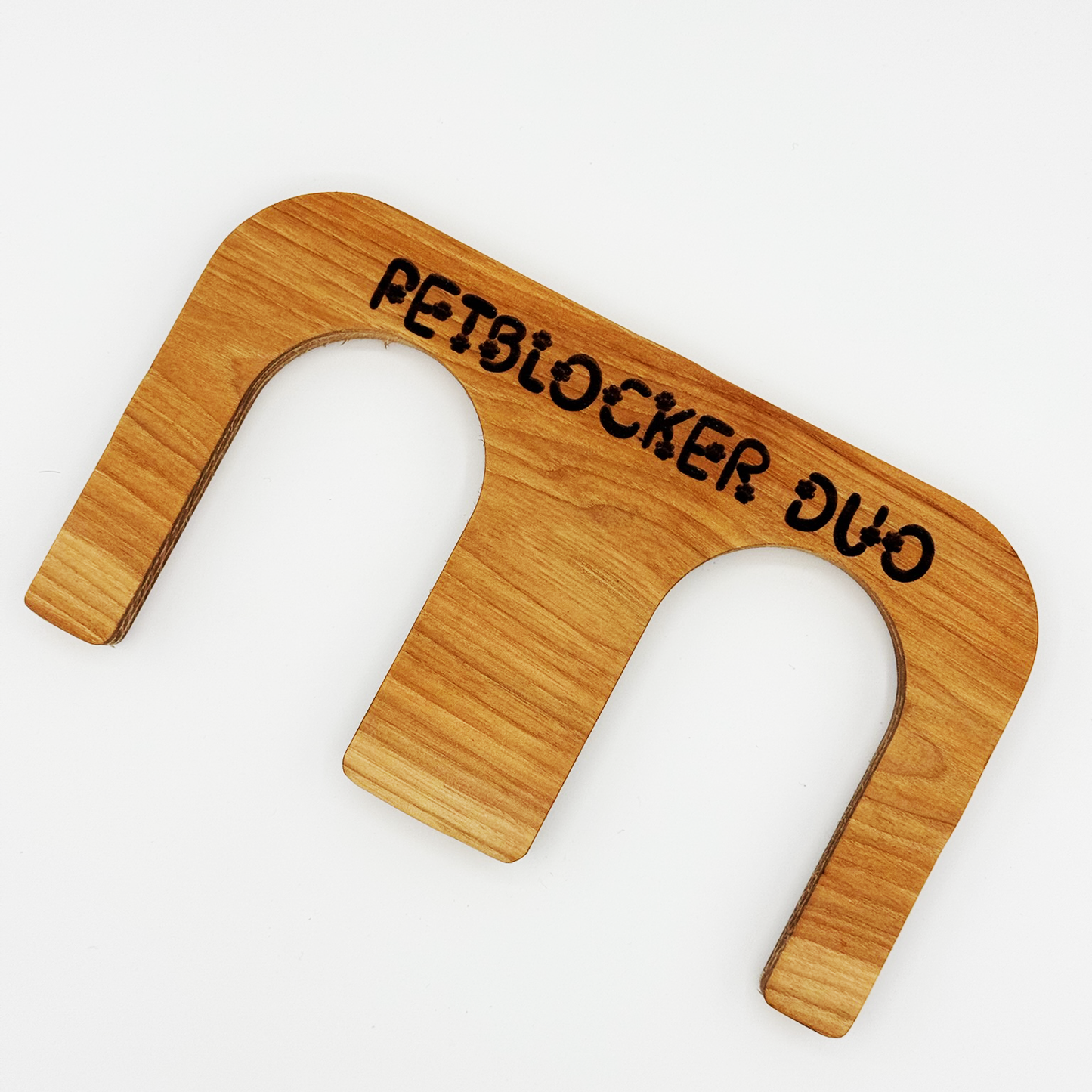 PetBlocker Duo French Door Hanger and Lock Solid Oak Hardwood, Universal