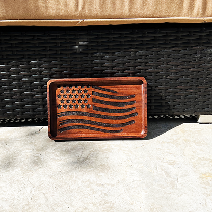 American Flag Catch All Tray