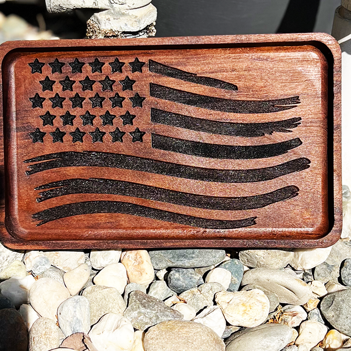 American Flag Catch All Tray