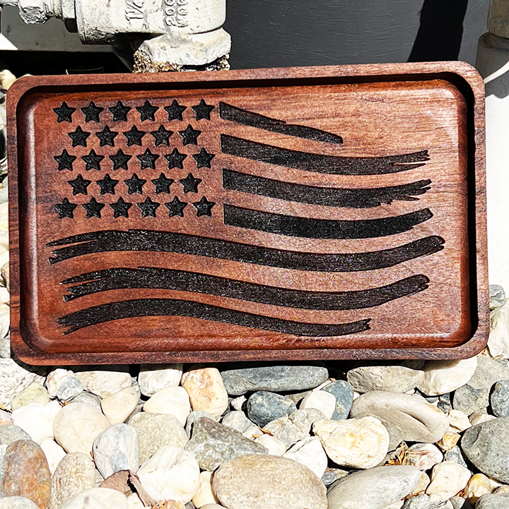 American Flag Catch All Tray