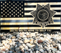 Personalized US Flag with California Department of Corrections Badge