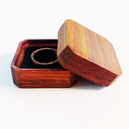 Solid Wood Brazilian Cherry Ring and Matching Box