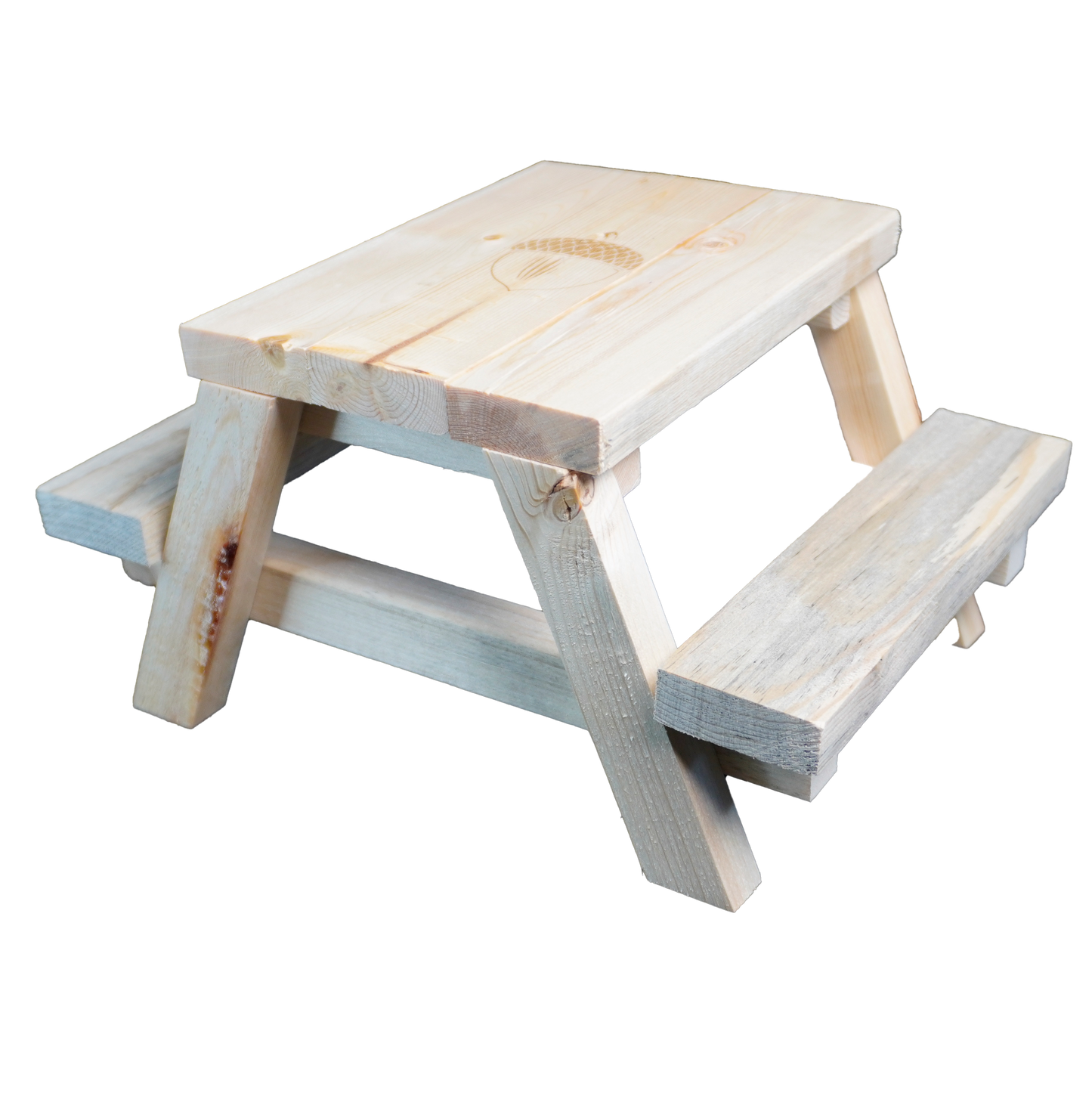 Handcrafted Wooden Squirrel Picnic Table – Outdoor Feeder Bench for Backyard & Garden