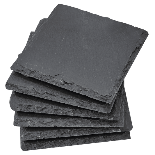 Square Slate Coaster Set-6 Piece